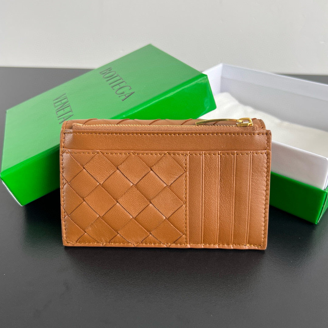 Bottega Veneta Wallets- Bottega Veneta Andiamo Zippered Card Case Premium Leather Designer Wallet