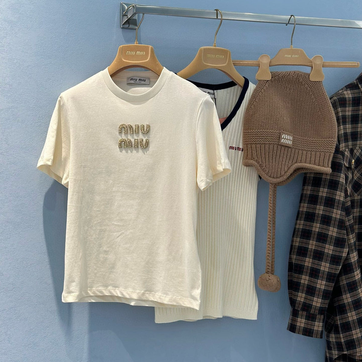 T-Shirts- Miu M T-shirt Premium Designer Cotton T-Shirt