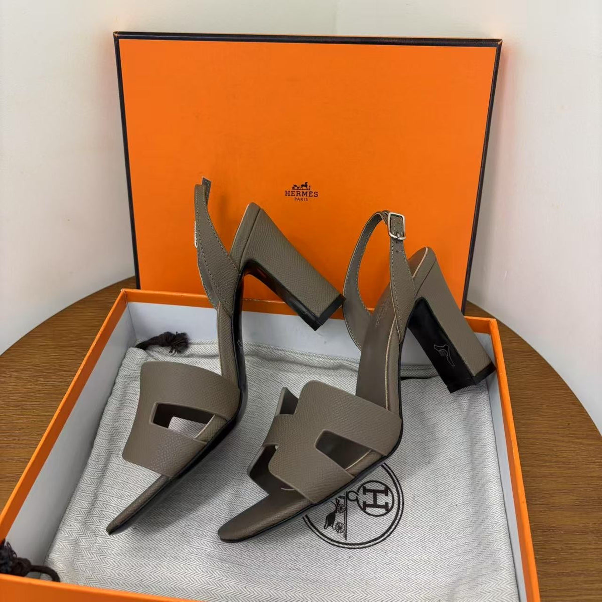 Shoes- Herm Heeled Sandals Premium Designer Casual Shoes