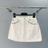 Front view of Celine Denim Skirt premium skirt