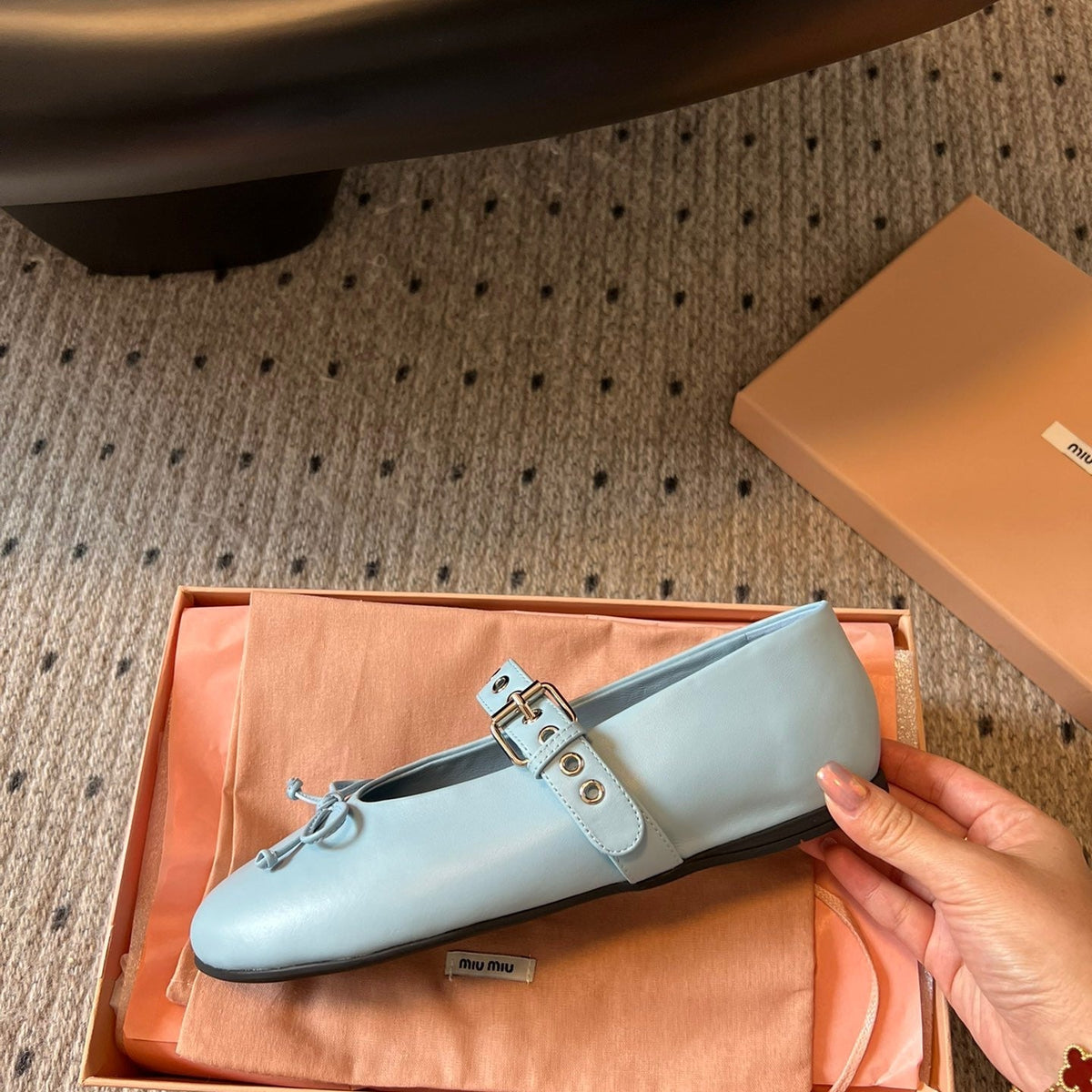 Shoes- Miu M Ballerina Flats Comfortable Everyday Designer Shoes