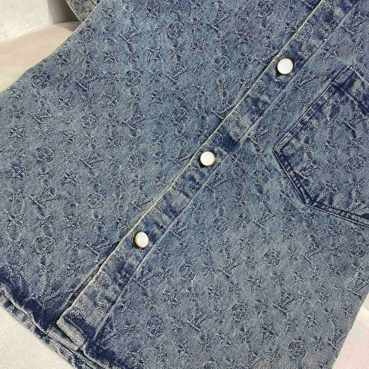 Louis Vuitton Tops- Louis Vuitton Lou Denim Shirt Premium Designer Casual Top