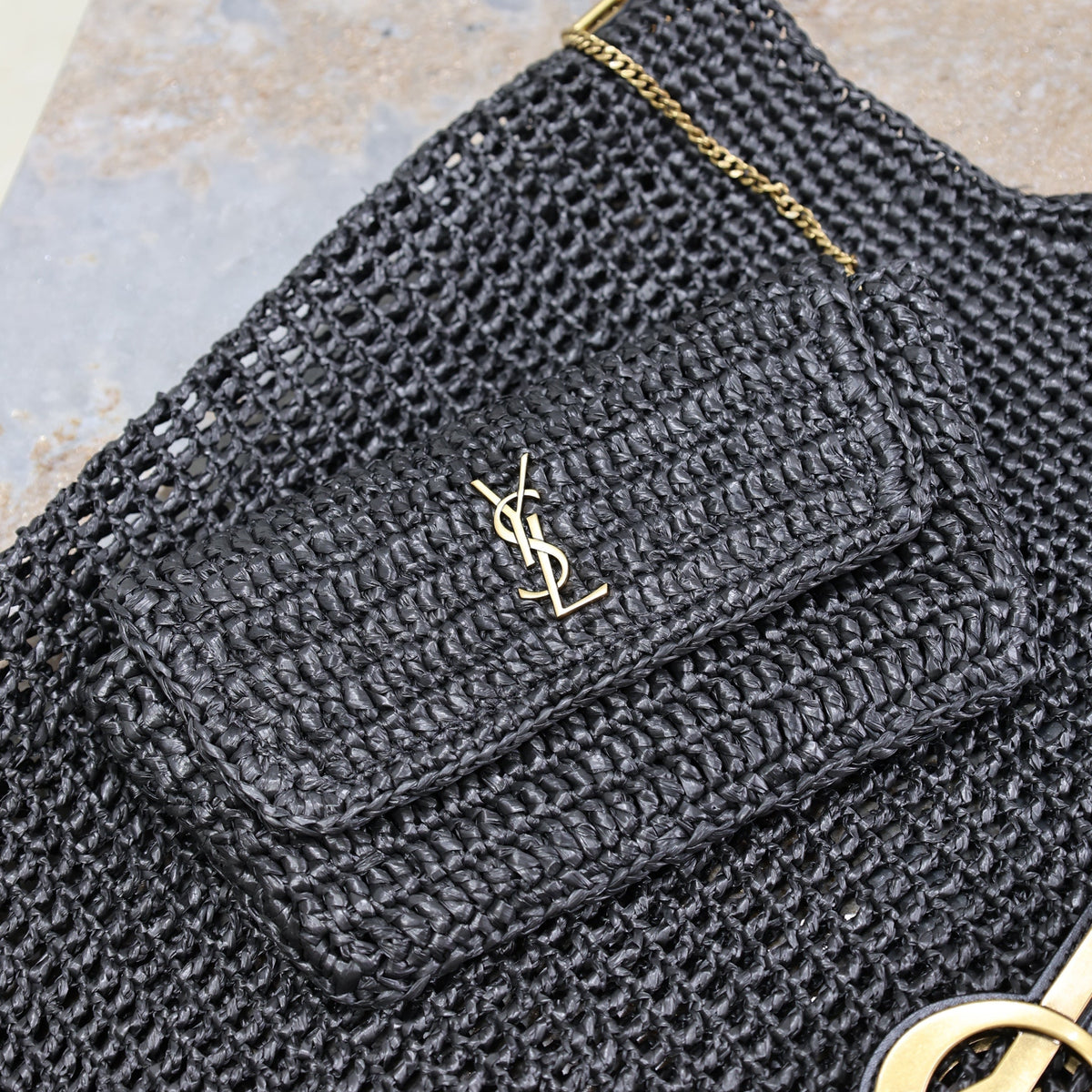 Saint Laurent Bags- Saint Laurent Icare In Raffia Bag Elegant Everyday Designer Handbag