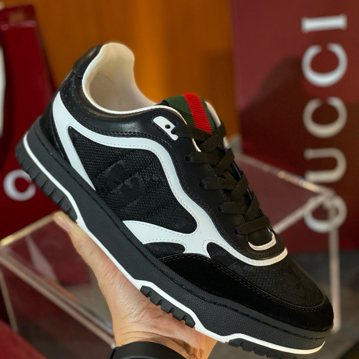 Gucci Shoes- Gucci Re Web Sneakers Premium Designer Casual Shoes