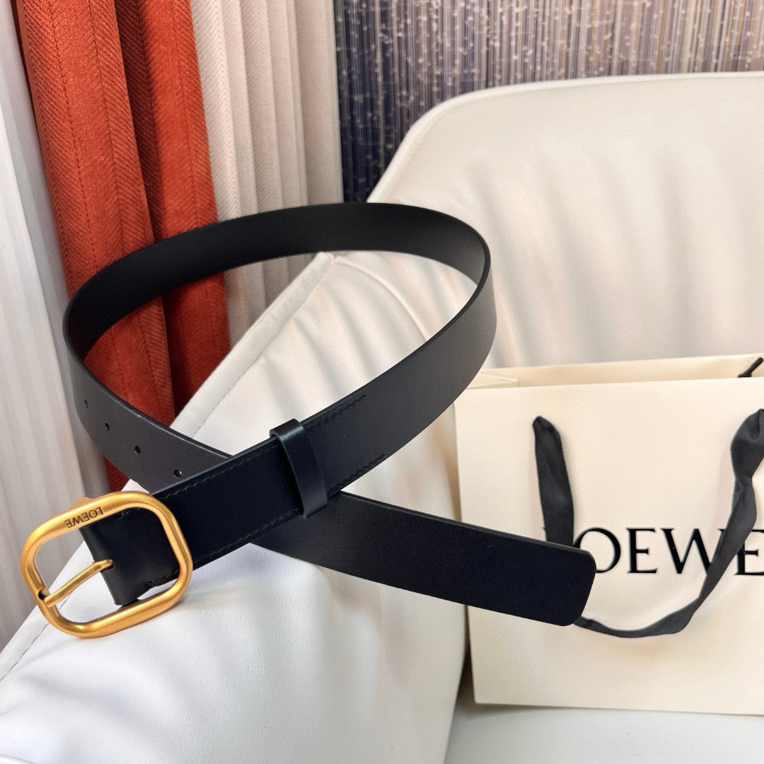 Belts- Loew Belt 3.5 Cm Premium Leather Designer Belt