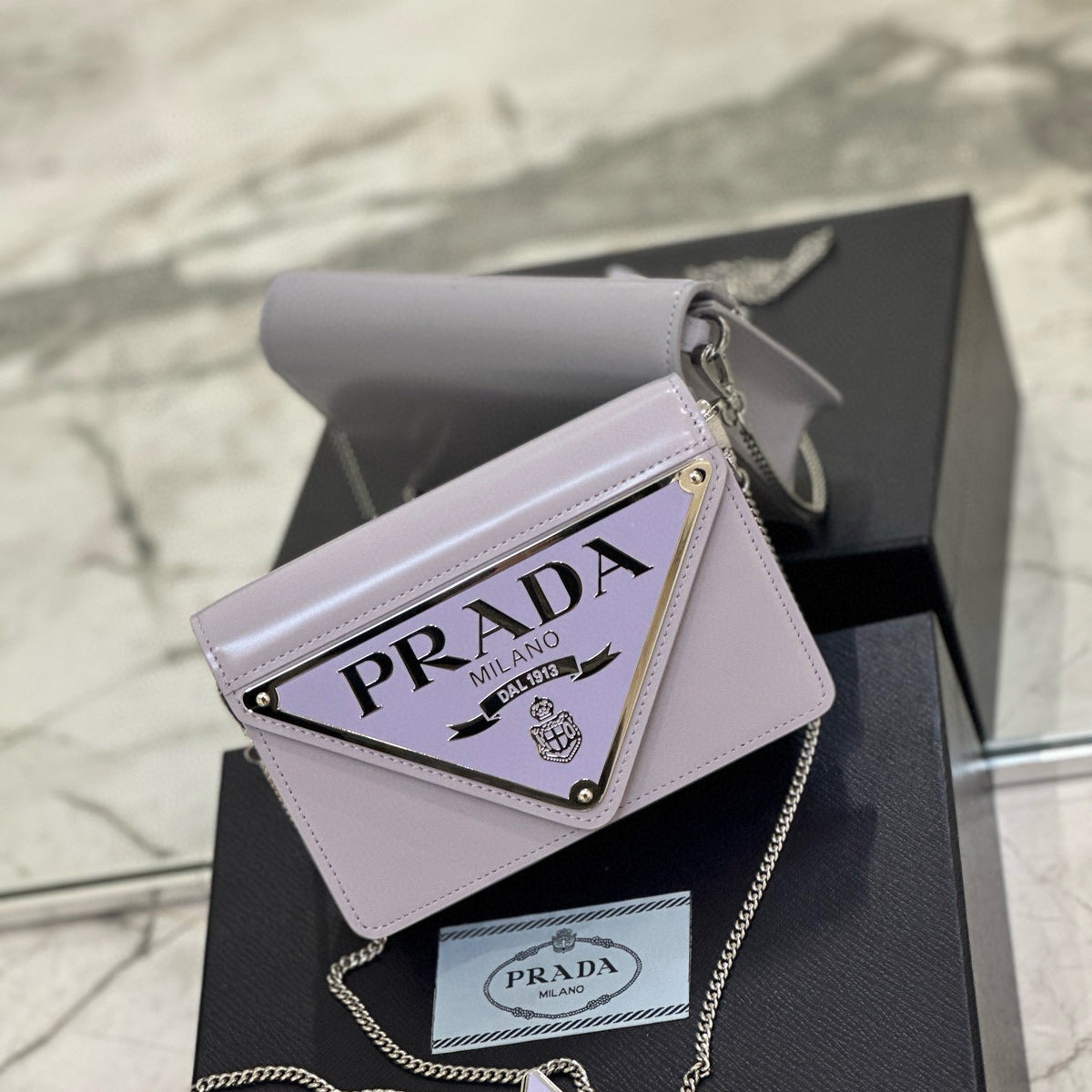 Bags- Pd Triangle Logo Buffed Shoulder Bag Elegant Everyday Designer Handbag
