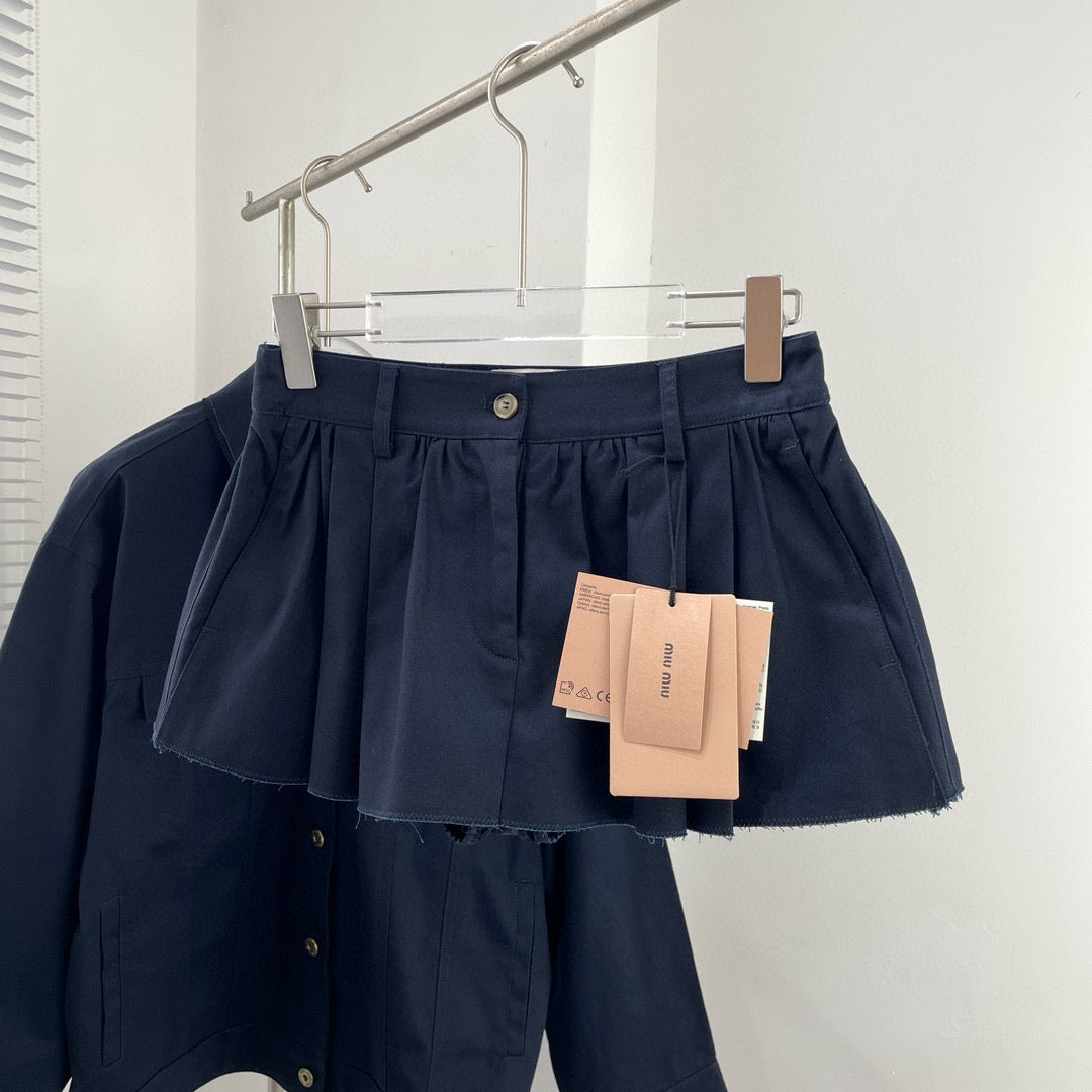 Skirts- Miu M Denim Skirt Elegant Designer Casual Skirt
