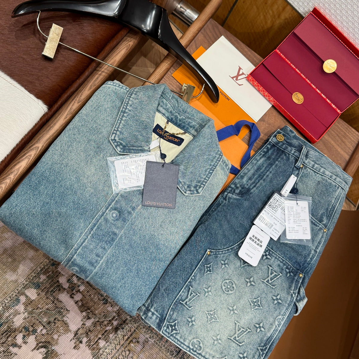 Louis Vuitton Tops- Louis Vuitton Lou Denim Shirt Premium Designer Casual Top
