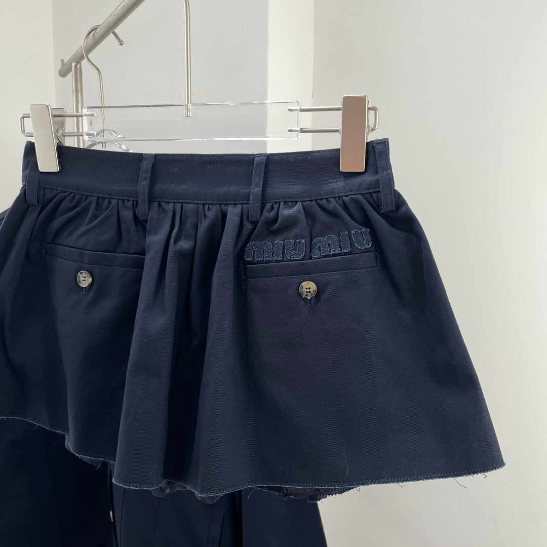 Skirts- Miu M Denim Skirt Elegant Designer Casual Skirt