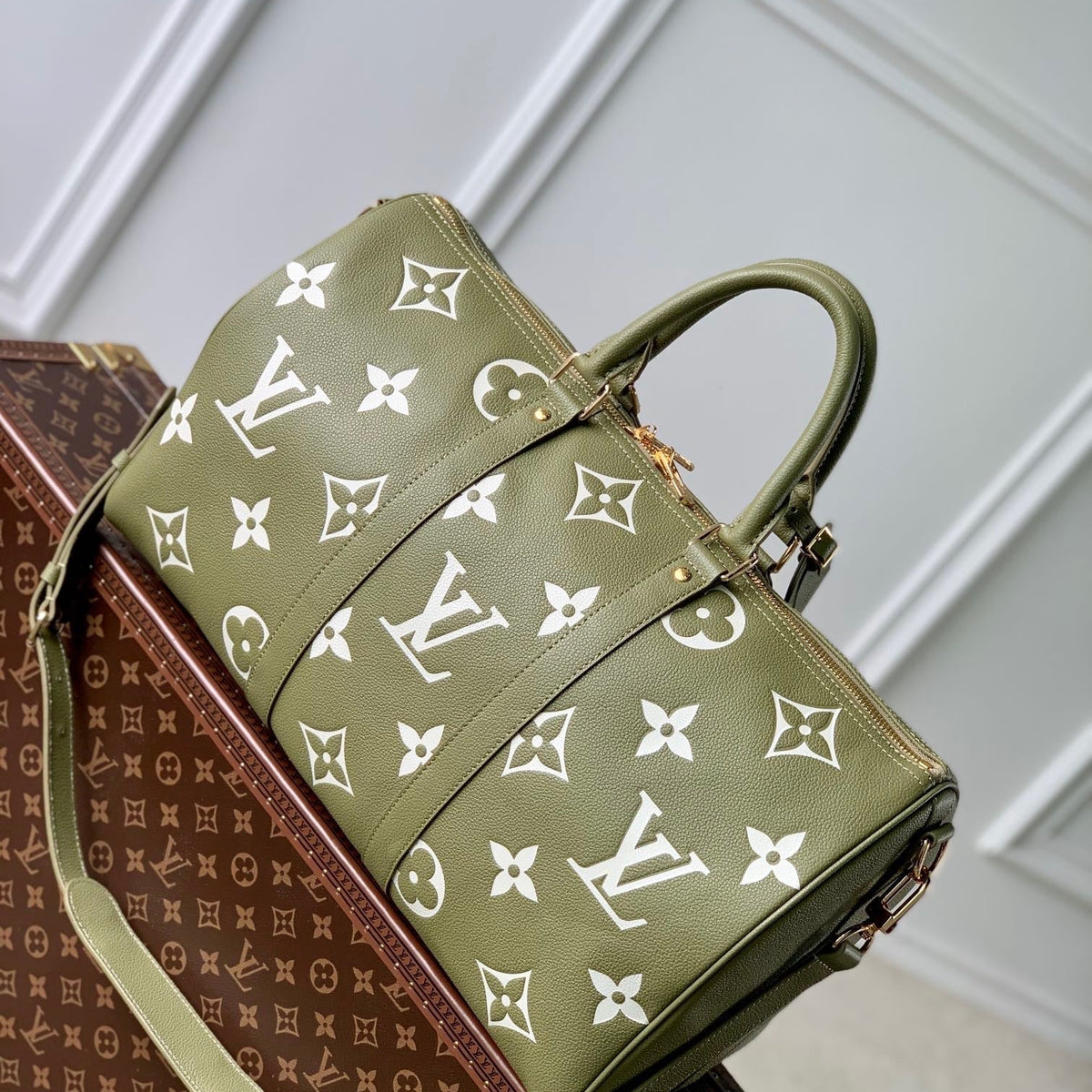 Louis Vuitton Bags- Louis Vuitton Lou Keepall 45 Bag Elegant Everyday Designer Handbag