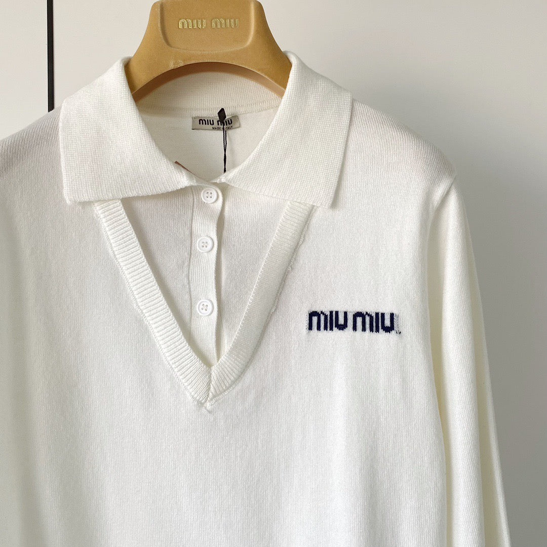 Sweaters- Miu M Jumper Premium Casual Designer Knitwear