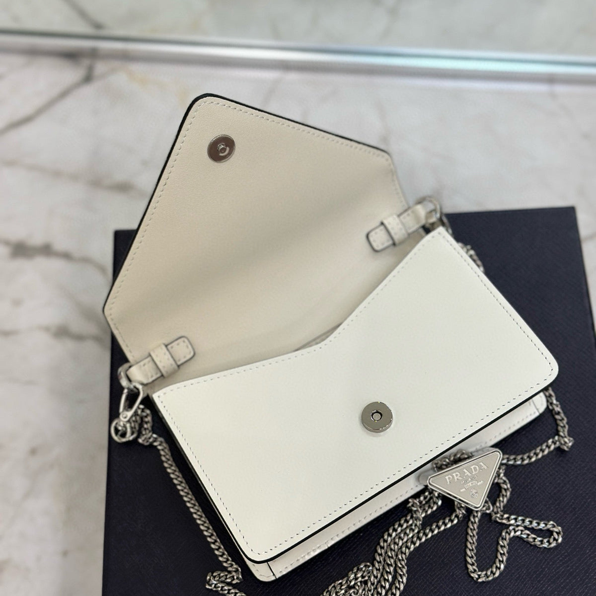 Bags- Pd Triangle Logo Buffed Shoulder Bag Elegant Everyday Designer Handbag