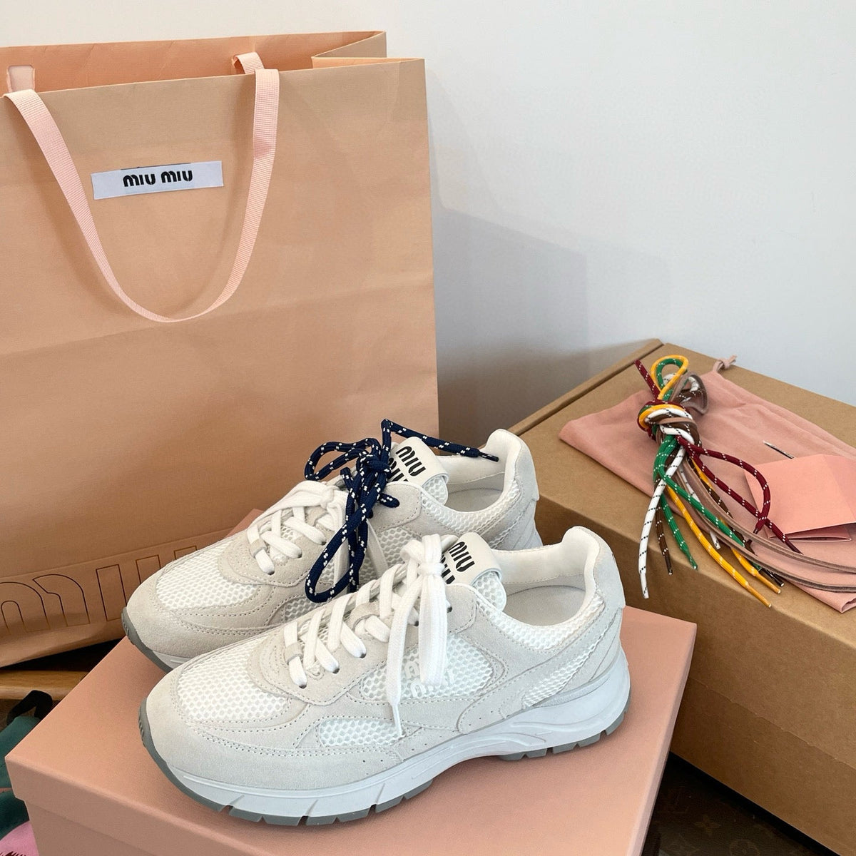 Shoes- Miu M Trainers Luxury Lifestyle Designer Footwear