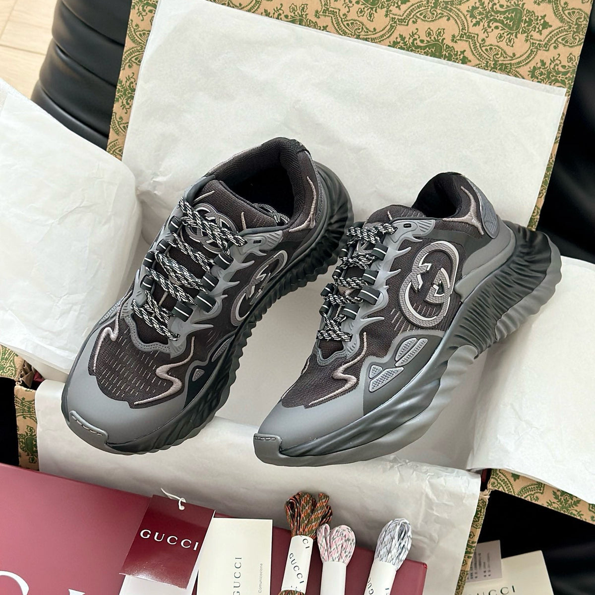 Gucci Shoes- Gucci Ripple Trainers Luxury Lifestyle Designer Footwear