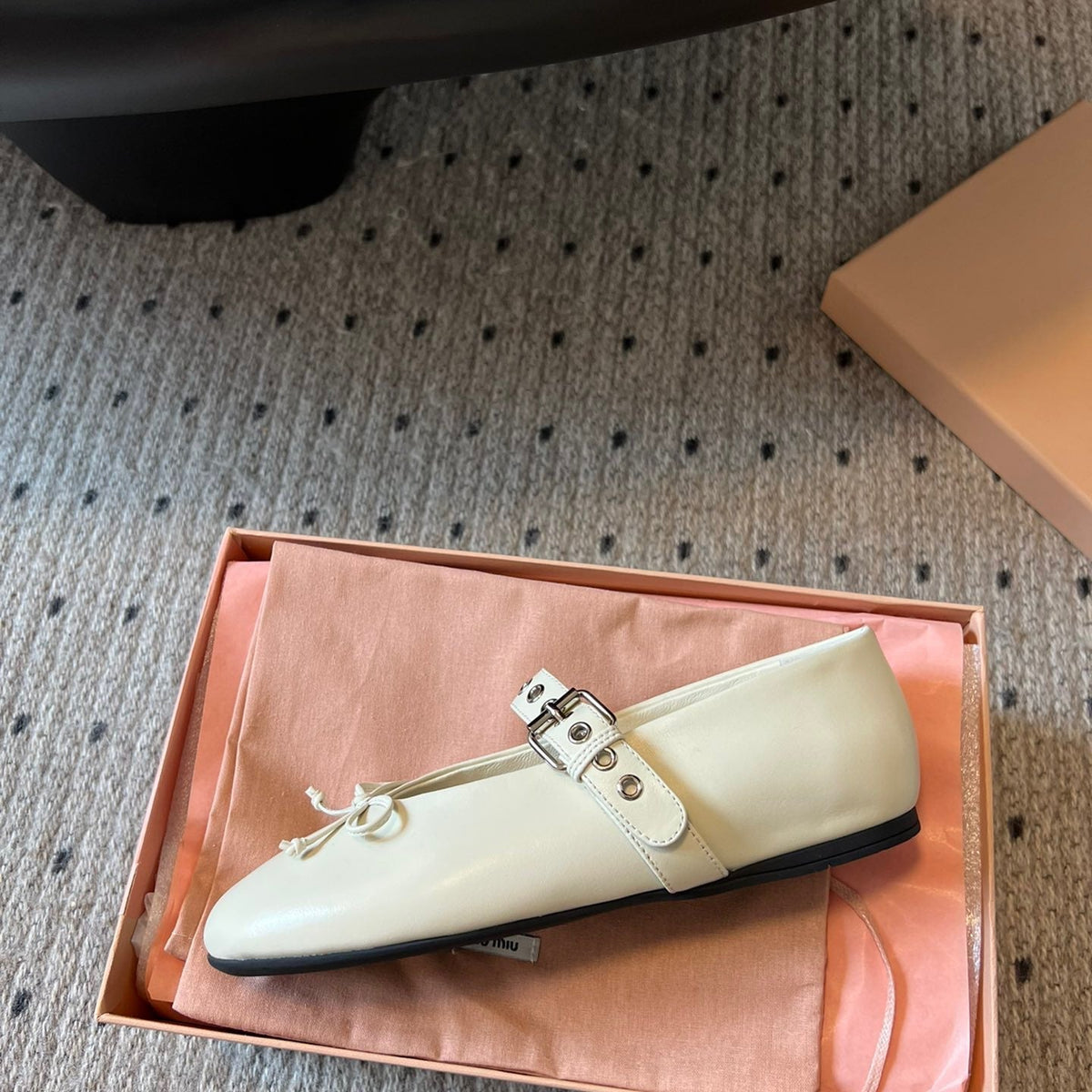 Shoes- Miu M Ballerina Flats Premium Designer Casual Shoes
