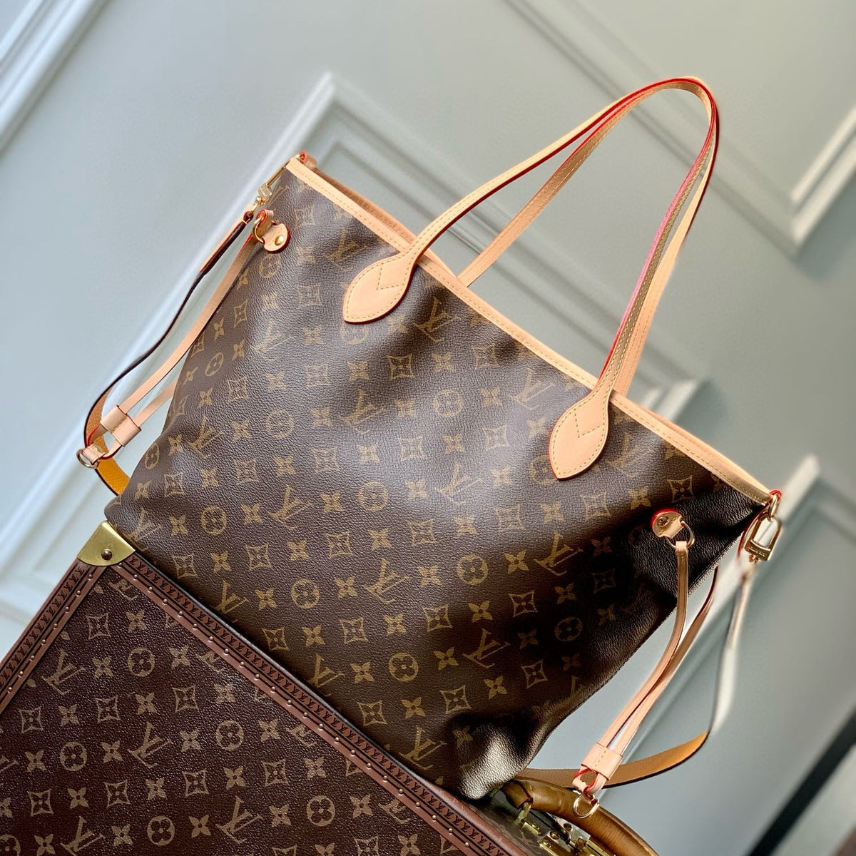 Louis Vuitton Bags- Louis Vuitton Lou Neverfull Inside Out Mm Tote Bag Elegant Everyday Designer Handbag