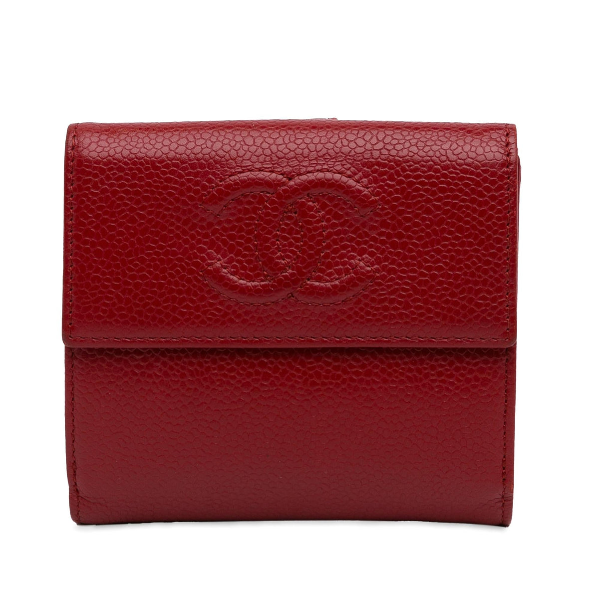 Chanel Wallets? Chanel Caviar Compact Wallet (-BLeqED) Compact Luxury Card Wallet