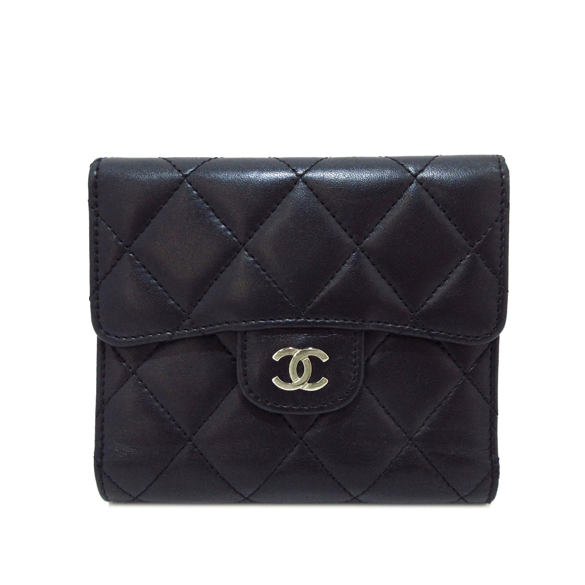 Chanel Wallets? Chanel Lambskin Trifold Flap Wallet (-aWb2CX) Elegant Everyday Leather Wallet