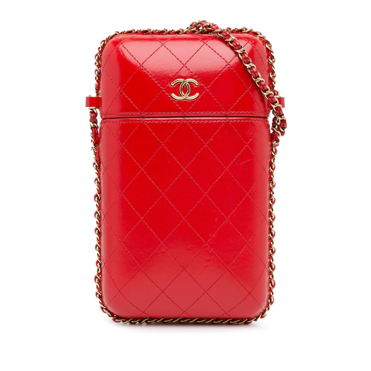 Chanel Bags Chanel Quilted Calfskin Chain Around Phone Holder (-t9r9NM) Premium Designer Shoulder Bag