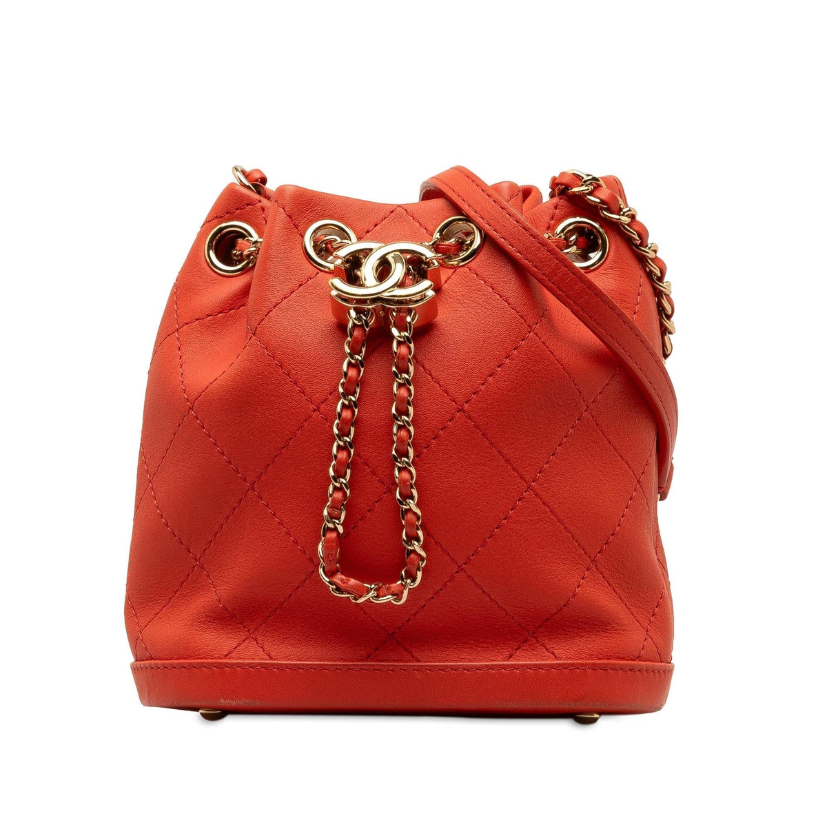 Chanel Bags Chanel Quilted Lambskin Bucket (-Kq4OAT) Elegant Everyday Designer Handbag