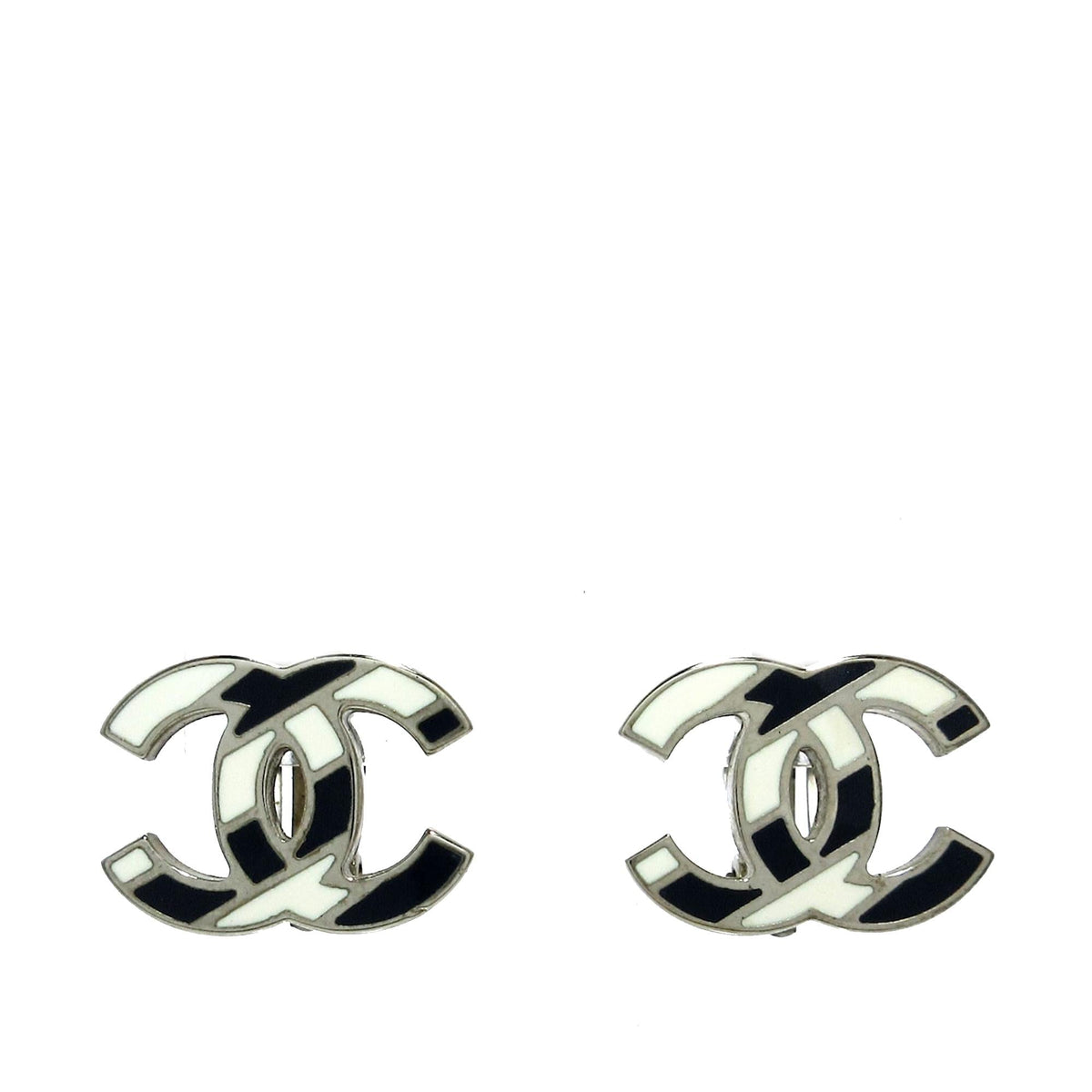 Chanel Jewellery? Chanel Stripe Clip on Earrings (-r493L0) Luxury Designer Statement Jewellery