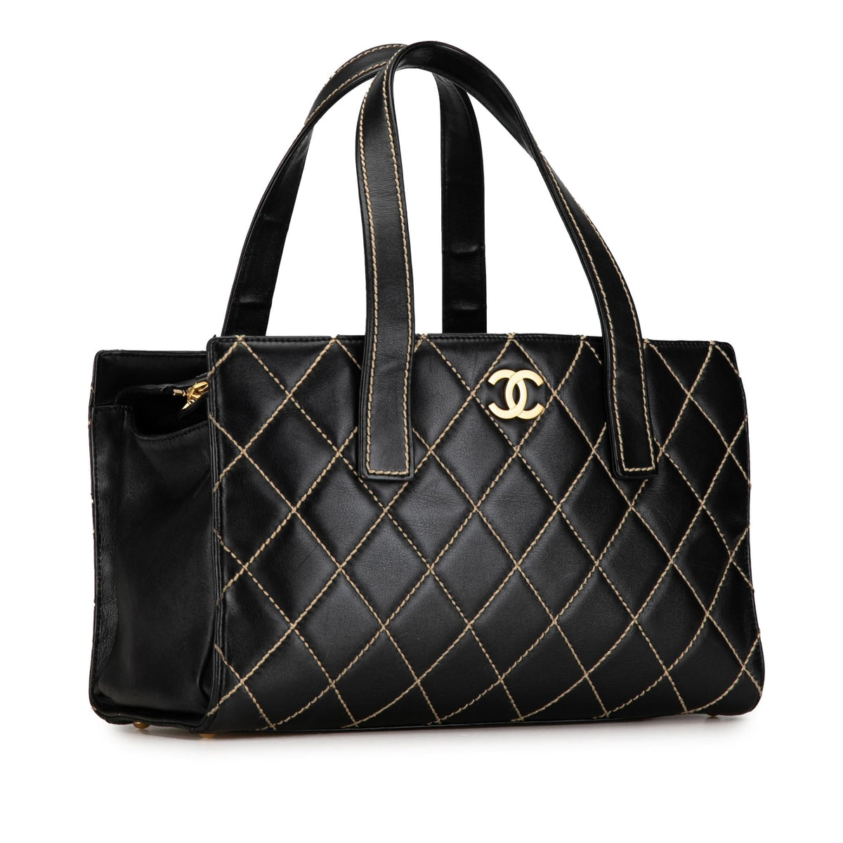Chanel Bags Chanel Wild Stitch Calfskin Tote (-jhoL0S) Premium Designer Shoulder Bag