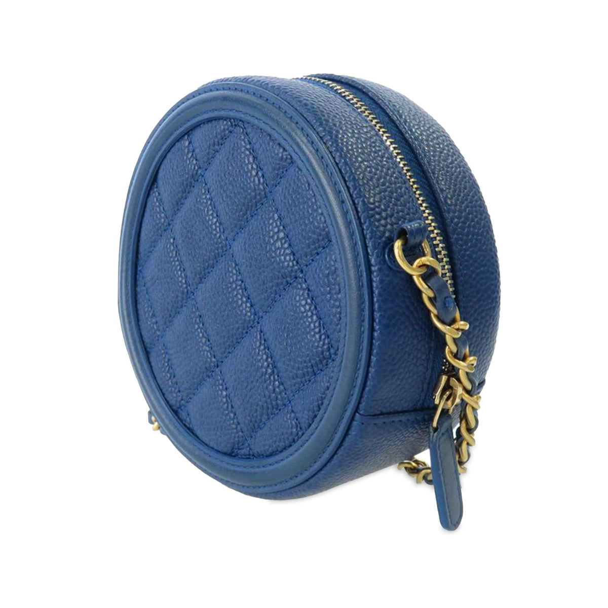 Chanel Bags Chanel Caviar Filigree Round Crossbody (-mZOwMh) Luxury Designer Leather Handbag