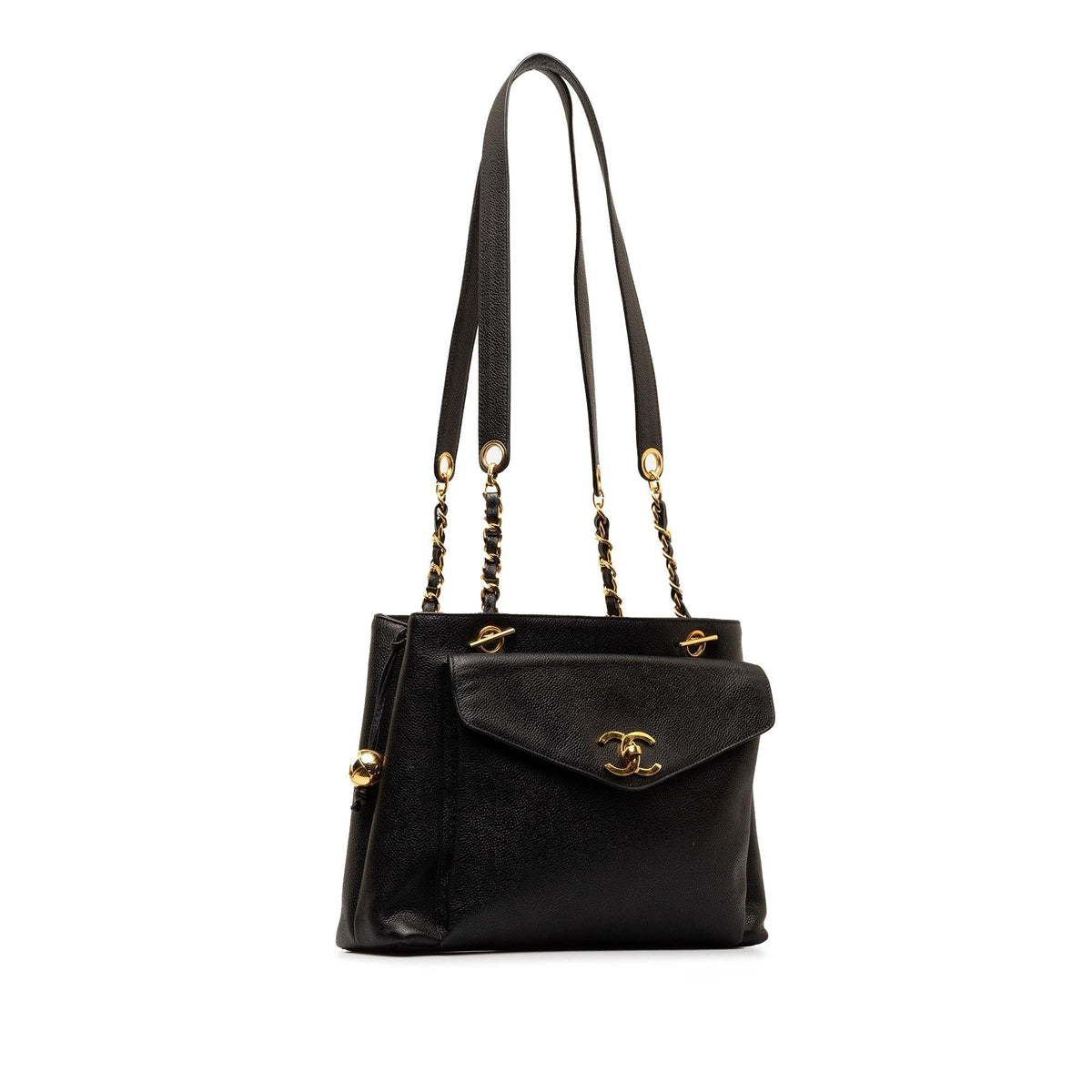 Chanel Bags Chanel Caviar Front Pocket Chain Tote (-XrkGWG) Premium Designer Shoulder Bag