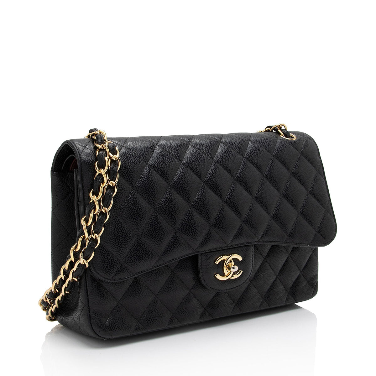Chanel Bags Chanel Caviar Leather Classic Jumbo Double Flap Bag (-xAxzXd) Premium Designer Shoulder Bag