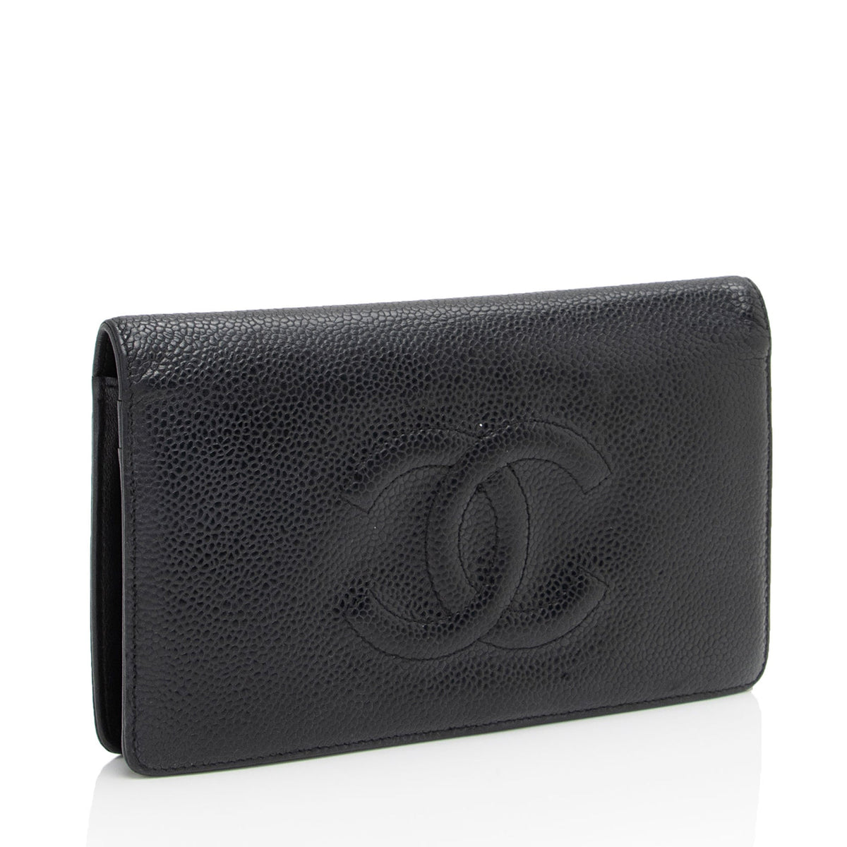 Chanel Wallets? Chanel Caviar Leather Timeless Yen Wallet (-LO1ZVY) Elegant Everyday Leather Wallet