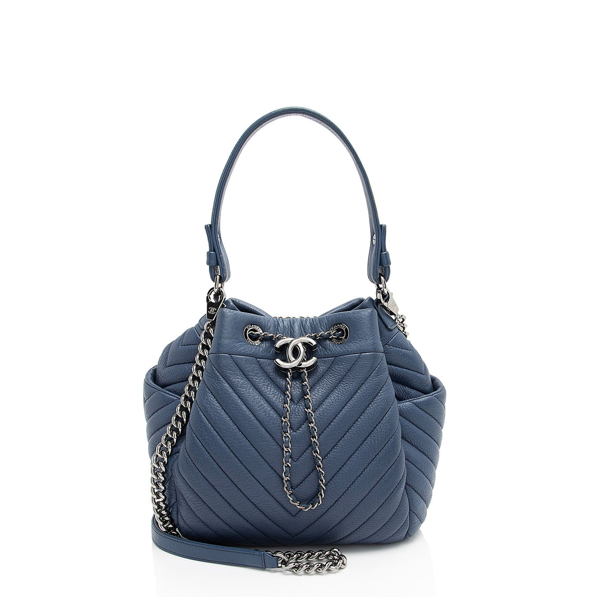 Chanel Bags Chanel Chevron Goatskin Urban Spirit Small Bucket Bag (-Hfm7dh) Luxury Designer Leather Handbag