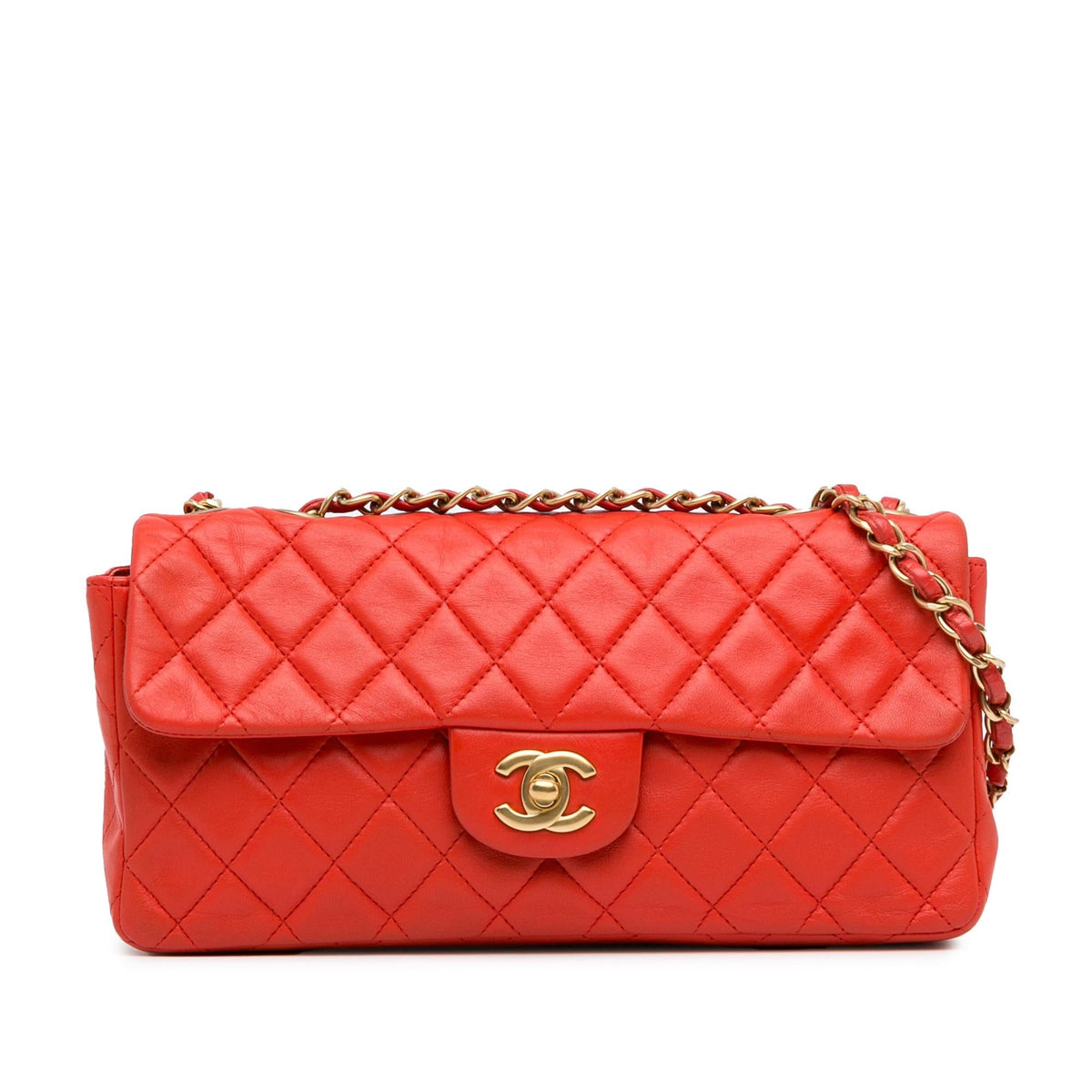 Chanel Bags Chanel Classic Lambskin East West Single Flap (-MyImCq) Luxury Designer Leather Handbag