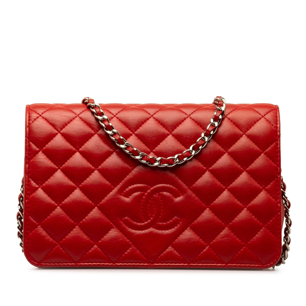 Chanel Wallets? Chanel Diamond Lambskin Wallet on Chain (-0Q7xkL) Premium Leather Designer Wallet
