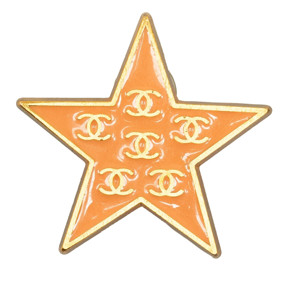 Chanel Jewellery? Chanel Enamel Star Clip-On Earrings (-sn3z2v) Luxury Designer Statement Jewellery