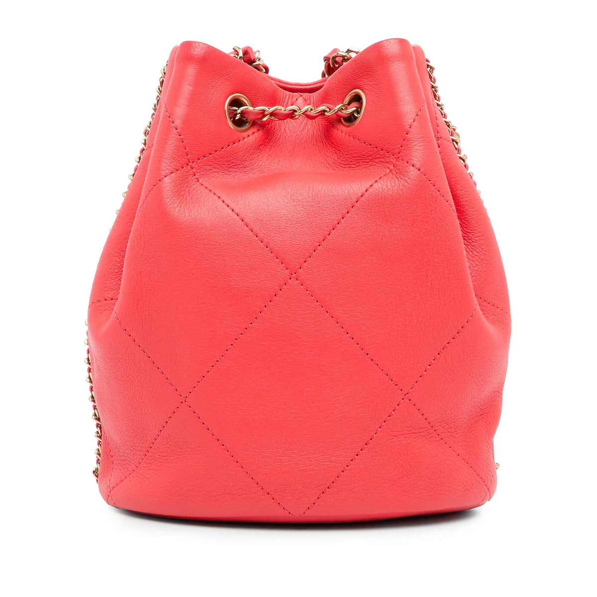 Chanel Bags Chanel Entwined Chain Drawstring Bucket (-j3tiCD) Luxury Designer Leather Handbag