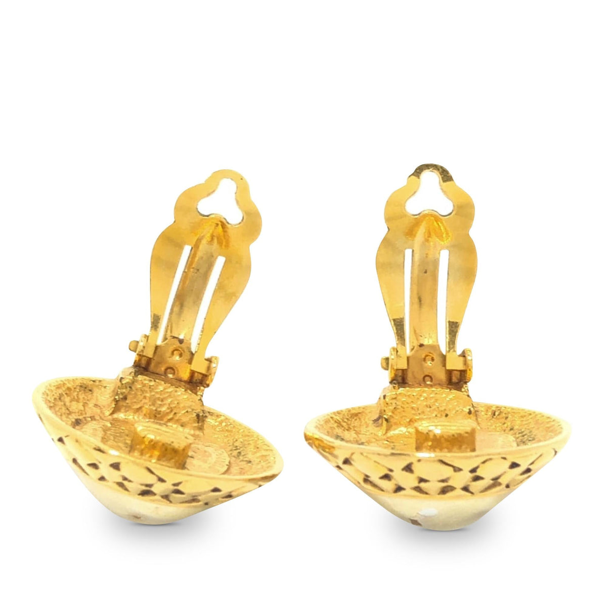 Chanel Jewellery? Chanel Faux Pearl Clip On Earrings (-GYd3kP) Luxury Designer Statement Jewellery