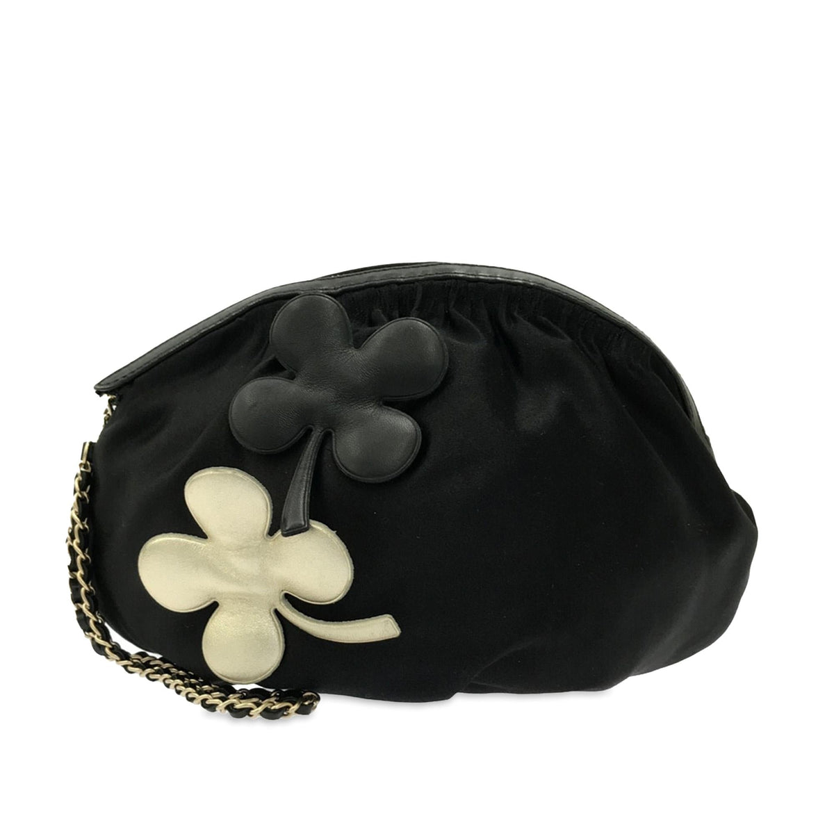 Chanel Bags Chanel Four Leaf Clover Satin Clutch (-3eDRCJ) Premium Designer Shoulder Bag