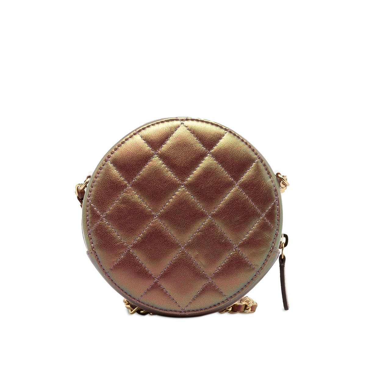 Chanel Bags? Chanel Iridescent Lambskin Round Crossbody (-dOboxk) Luxury Designer Leather Handbag