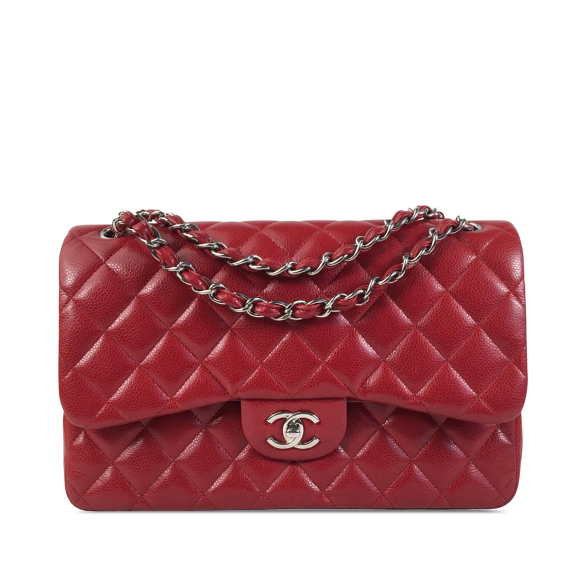 Chanel Bags? Chanel Jumbo Classic Caviar Double Flap (-mP5ILT) Premium Designer Shoulder Bag