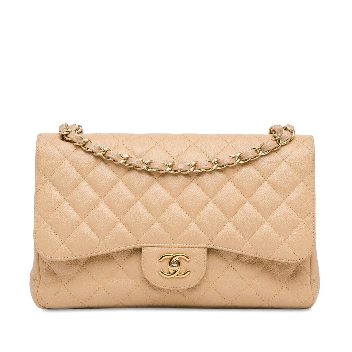 Chanel Bags? Chanel Jumbo Classic Caviar Double Flap (-VsT6Cu) Luxury Designer Leather Handbag