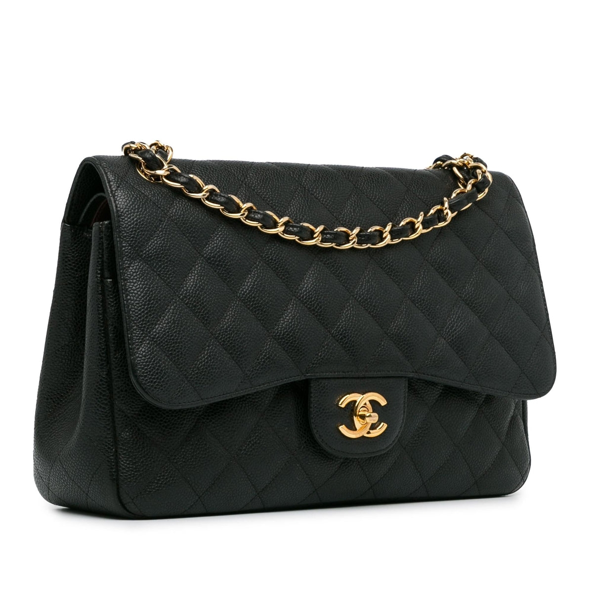 Chanel Bags? Chanel Jumbo Classic Caviar Double Flap (-sybvnq) Elegant Everyday Designer Handbag