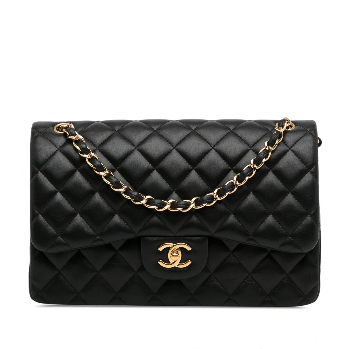 Chanel Bags? Chanel Jumbo Classic Lambskin Double Flap (-9p8KiG) Luxury Designer Leather Handbag