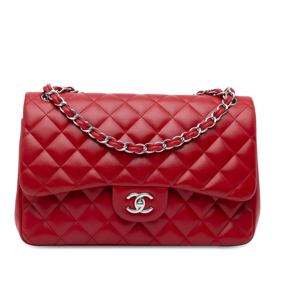 Chanel Bags? Chanel Jumbo Classic Lambskin Double Flap (-TnikLT) Premium Designer Shoulder Bag