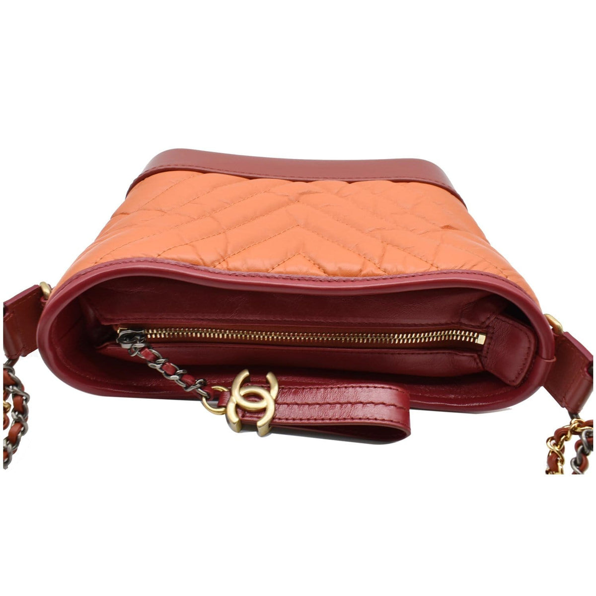 Chanel Bags Chanel Gabrielle Small Aged Calfskin Leather Hobo Crossbody Bag Orange Elegant Everyday Designer Handbag