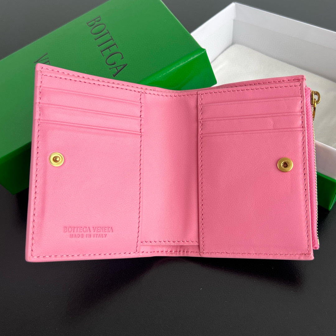 Bottega Veneta Wallets- Bottega Veneta Intrecciato Small Bi-fold Wallet Compact Luxury Card Wallet