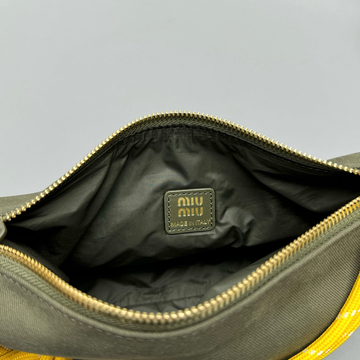 Bags- Miu M Gabardine Pouch Luxury Designer Leather Handbag