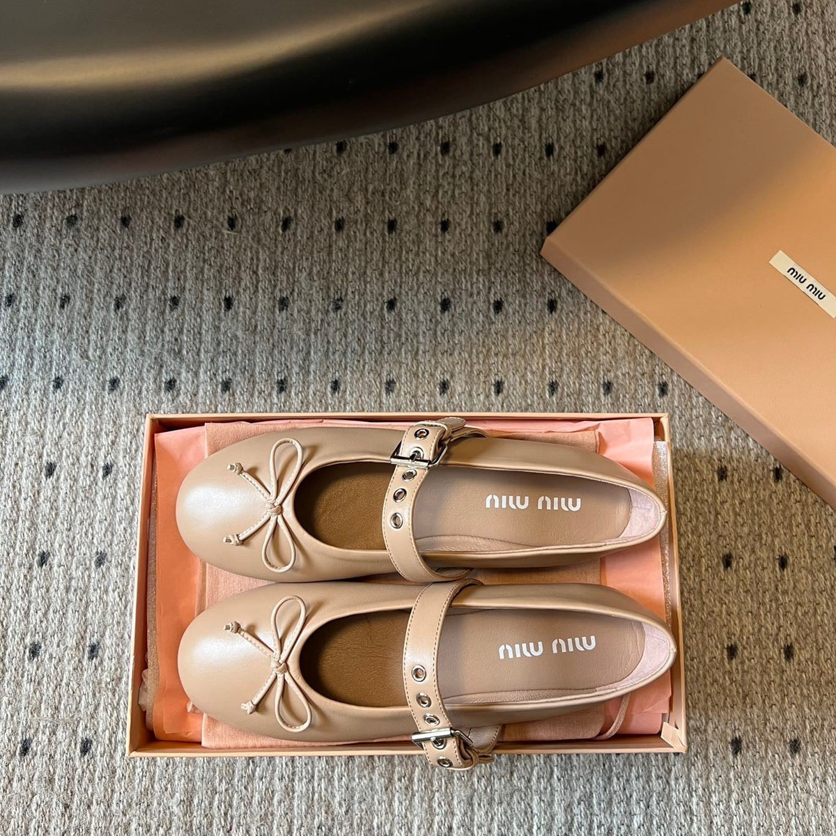 Shoes- Miu M Ballerina Flats Comfortable Everyday Designer Shoes