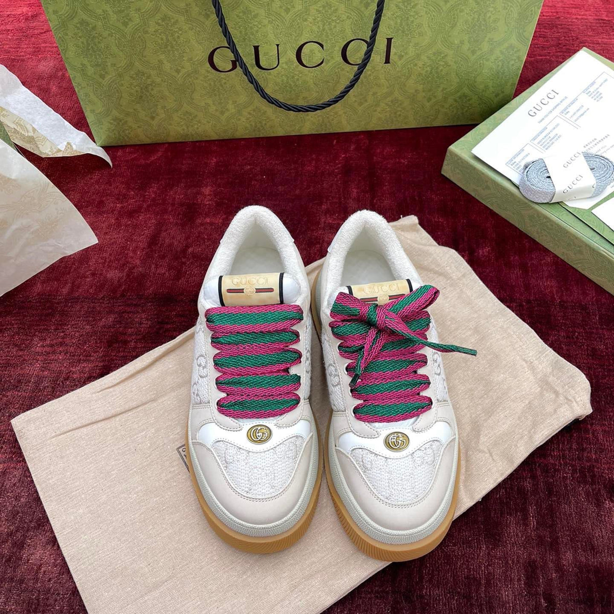 Gucci Shoes- Gucci Screener Leather Sneakers Luxury Lifestyle Designer Footwear