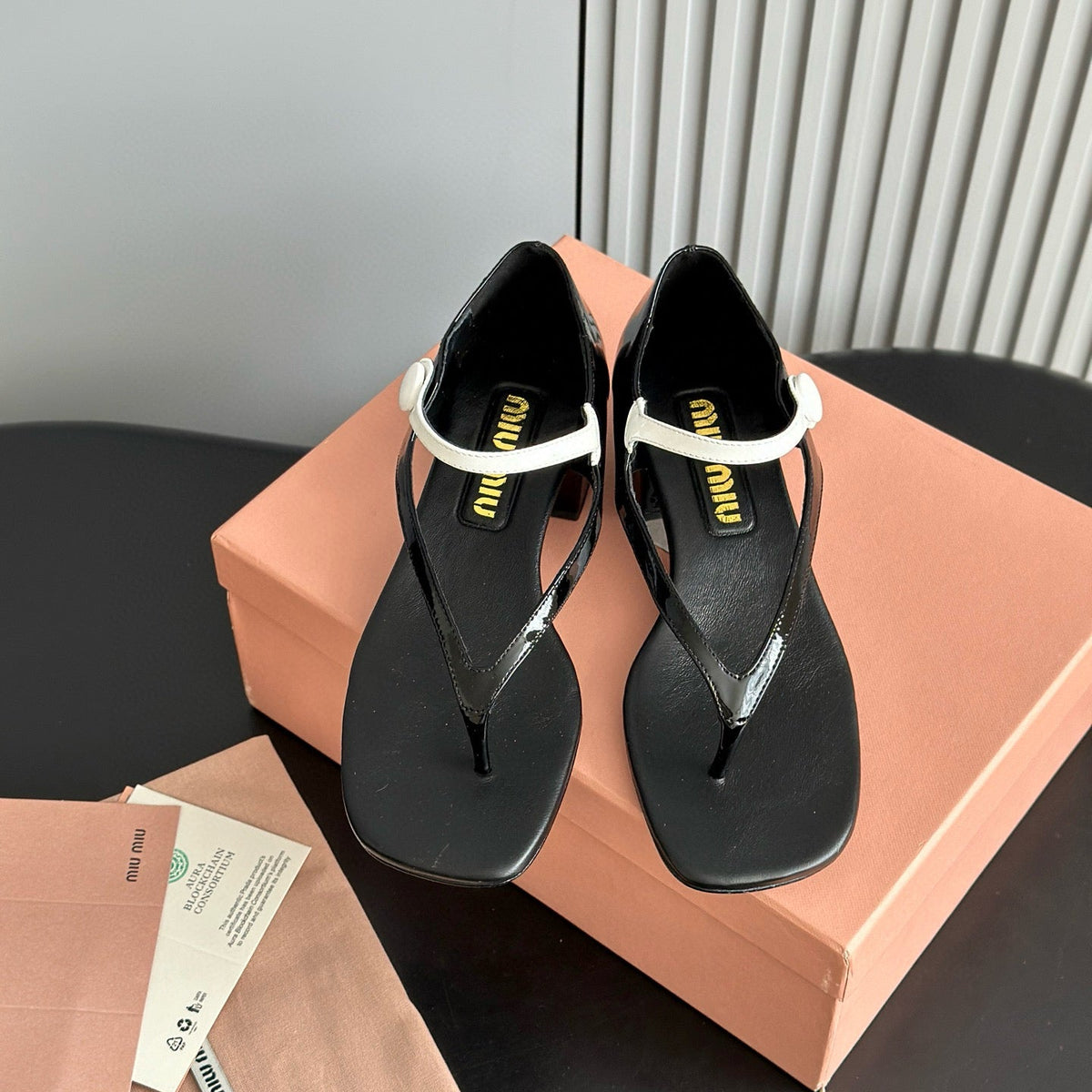 Shoes- Miu M Thong Sandals Comfortable Everyday Designer Shoes