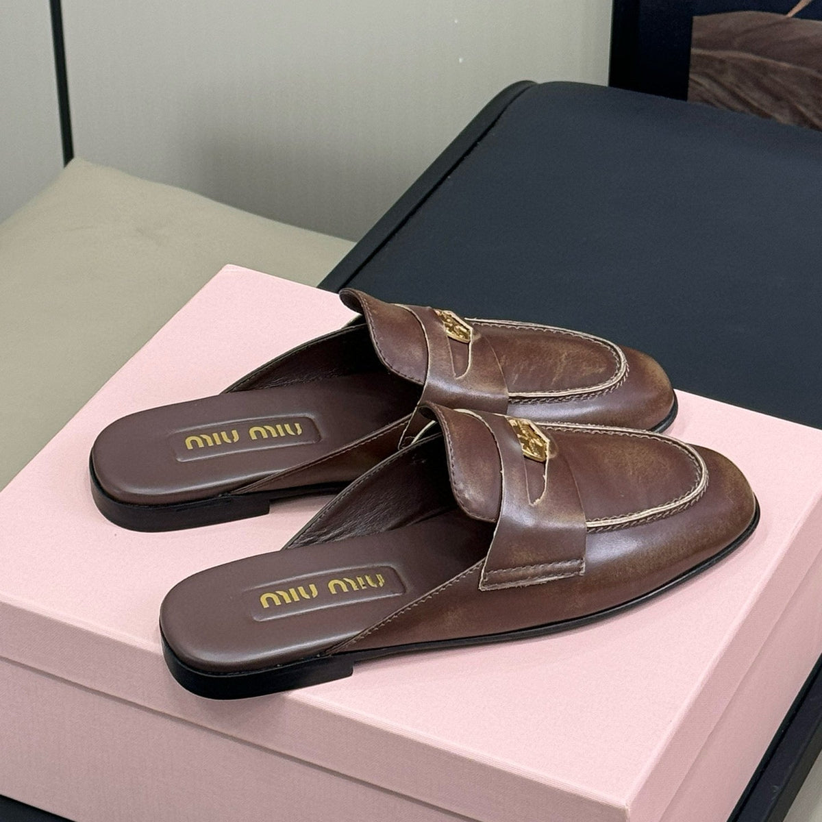 Shoes- Miu M Loafers Premium Designer Casual Shoes